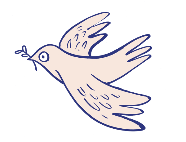 Flying dove